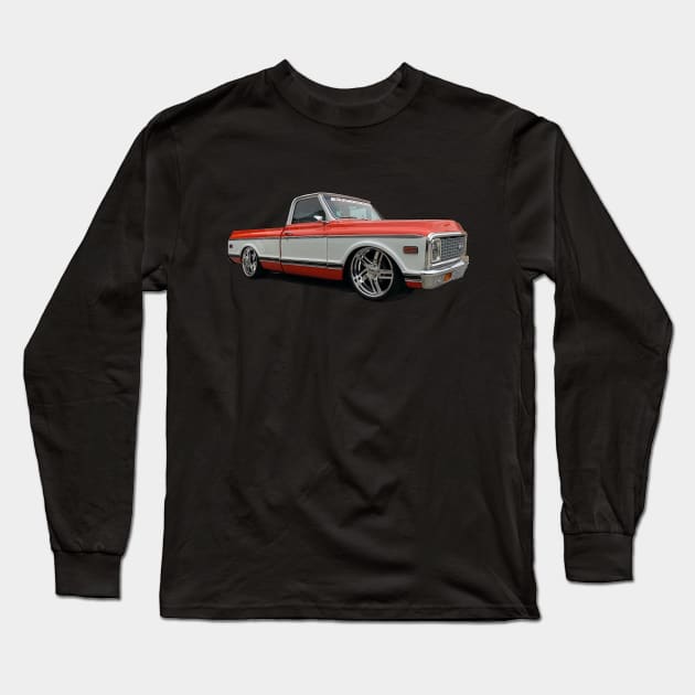 Chevrolet C-10 Two Tone Long Sleeve T-Shirt by R12 Designs